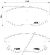 P30055X BREMBO - KLOCKI HAMULC. HYUNDAI IX20 10-19 PRZÓD BREMBO