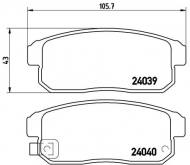 P49035 BREMBO - KLOCKI HAM. MAZDA RX8 