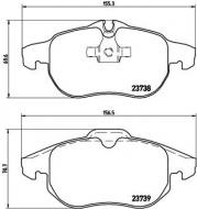 P59043 BREMBO - KLOCKI HAM. OPEL VECTRA 00- 