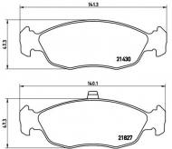 P61051 BREMBO - KLOCKI HAM. PEUGEOT 306 