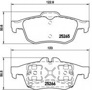 P68057 BREMBO - KLOCKI HAMULCOWE RENAULT LATITUDE  11- TYŁ