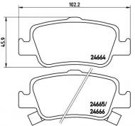 P83080 BREMBO - KLOCKI HAM. TOYOTA AURIS TYŁ 