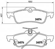 P83087 BREMBO - KLOCKI HAM. TYŁ TOYOTA YARIS 06- 