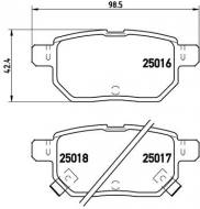 P83133 BREMBO - KLOCKI HAMULCOWE TOYOTA PRIUS  09- TYŁ 