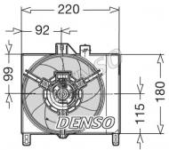 DER16003 DENSO - Wentylator, chłodzenie silnika MCC   Smart  600 (CC.698)
