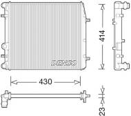 DRM27006 DENSO - CHŁODNICA WODY SKODA FABIA 1.4 