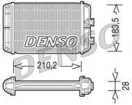 DRR20004 DENSO - Wymiennik ciepła, ogrzewanie wnętrza Opel Astra G & H    +automat - Alfa Romeo 156  210X184X25 //