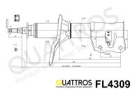 FL3409 QUATTROS - AMORTYZATOR PRZÓD L/FRONT L ->KYB 333409 (PRAWY / RIGHT FR34