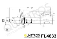 FL4633 QUATTROS - AMORTYZATOR PRZÓD L/FRONT L ->KYB 334633 ,3348050 (PRAWY / R