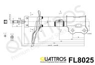 FL8025 QUATTROS - AMORTYZATOR PRZÓD L/FRONT L ->KYB 338025 (PRAWY / RIGHT FR80
