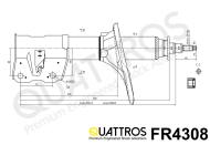 FR4308 QUATTROS - AMORTYZATOR PRZÓD P/FRONT R ->KYB 334308 (LEWY / LEFT FL4309