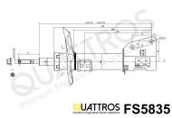 FS5835 QUATTROS - AMORTYZATOR PRZÓD /FRONT ->KYB 335835 