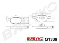 Q1339 BREYKO - KLOCKI HAM.PRZÓD FIAT PUNTO 97-06 