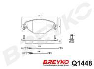 Q1448 BREYKO - KLOCKI HAM.PRZÓD CITROEN C5 01 ? 