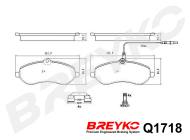 Q1718 BREYKO - KLOCKI HAM.PRZÓD CITROEN JUMPY, FIAT SCUDO, PEUGEOT EXPERT,