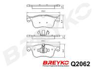 Q2062 BREYKO - KLOCKI HAM.PRZÓD CITROEN C4 GRAND PICASSO 2013->