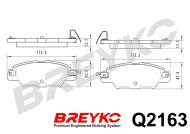 Q2163 BREYKO - KLOCKI HAMULCOWE PREMIUM GDB2163 