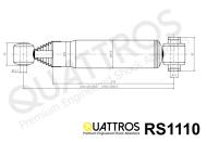 RS1110 QUATTROS - AMORTYZATOR TYŁ/REAR ->KYB 441110 