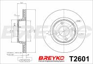 T2601 BREYKO - TARCZA HAMULCOWA Przód Audi 80 (B4)  88-00, (280x22)