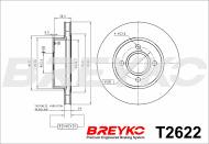 T2622 BREYKO - TARCZA HAMULCOWA Przód FORD MONDEO I 93- MONDEO II 96- SCORP