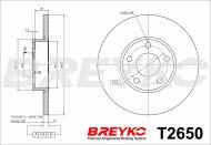 T2650 BREYKO - TARCZA HAMULCOWA Przód Audi 100 (C4) 90-94, A4 (B5) 94-01, A