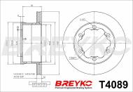 T4089 BREYKO - TARCZA HAMULCOWA Tył MERCEDES SPRINTER 95-  (285x22) V