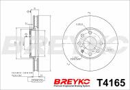 T4165 BREYKO - TARCZA HAMULCOWA Przód OPEL CORSA C 00- COMBO C 01- MERIVA 0