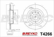 T4266 BREYKO - TARCZA HAMULCOWA Tył FIAT CROMA 05- OPEL SIGNUM 03- VECTRA C