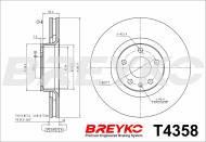 T4358 BREYKO - TARCZA HAMULCOWA Przód AUDI A6 04-  A8 03-  (321x30) V