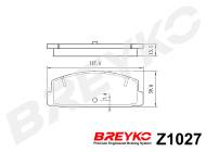 Z1027 BREYKO - KLOCKI HAMULCOWE TYLNE Mazda 323 89-94, RX-7 81-02