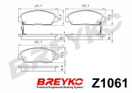 Z1061 BREYKO - KLOCKI HAM. PRZÓD HONDA ACCORD V 93- PRELUDE III 87- IV 92-