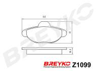 Z1099 BREYKO - KLOCKI HAMULCOWE PRZEDNIE Fiat Cinquecento 0.7, 0.9