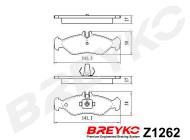 Z1262 BREYKO - KLOCKI HAM. TYLNE Mercedes Sprinter 95->, VW LT 96->