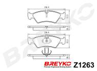 Z1263 BREYKO - KLOCKI HAM. TYLNE Mercedes Sprinter 95->, VW LT 96->