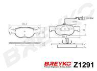 Z1291 BREYKO - KLOCKI HAM. PRZEDNIE Fiat Brava 95->, Bravo 95->, Marea, Del