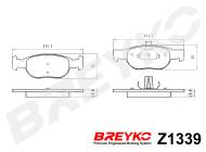 Z1339 BREYKO - KLOCKI HAMULCOWE PRZÓD 