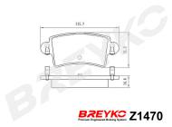 Z1470 BREYKO - KLOCKI HAMULCOWE TYLNE 1.9DTI,2.2DCI   T28,T33,T35,T39   08/
