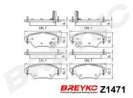 Z1471 BREYKO - KLOCKI HAM. TYLNE Opel Astra G, Corsa C, Zafira A