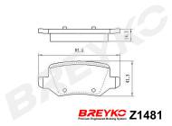 Z1481 BREYKO - KLOCKI HAMULCOWE TYLNE 1.9 