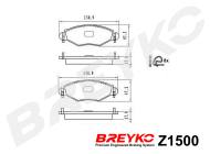 Z1500 BREYKO - KLOCKI HAMULCOWE PRZEDNIE 1.4  ABS,1.9D 