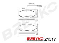 Z1517 BREYKO - KLOCKI HAMULCOWE PRZEDNIE 1.4 QLI 