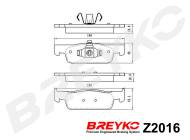 Z2016 BREYKO - Klocki hamulcowe Dacia/Renault Sandero/C lio IV przód