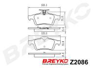 Z2086 BREYKO - KLOCKI HAM. PRZEDNIE Ford C-MAX, C-MAX II, Focus III, Turneo