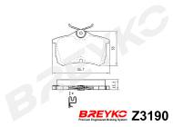 Z3190 BREYKO - KLOCKI HAMULCOWE TYLNE Honda Accord VI 98-03, VII 03-08