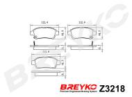 Z3218 BREYKO - KLOCKI HAM. PRZEDNIE Toyota Yaris 99-05 