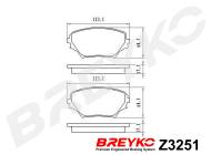 Z3251 BREYKO - KLOCKI HAM. PRZEDNIE Toyota RAV 4 II 00-05
