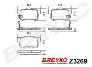 Z3269 BREYKO - KLOCKI HAMULCOWE TYLNE Honda CR-V II, III