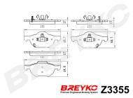 Z3355 BREYKO - KLOCKI HAMULCOWE PRZEDNIE Honda Accord VII 03-08