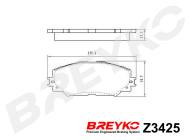 Z3425 BREYKO - KLOCKI HAM. PRZEDNIE Subaru Trezia, Toyota Auris 07-12, Coro