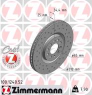 100.1240.52 ZIM - TARCZA HAMULC. VW BORA  98-04 2,3V5 - 2,